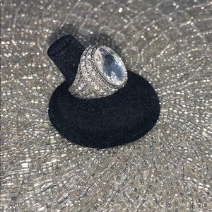 Silver Tone Cocktail Ring